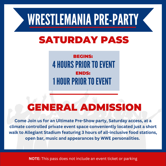 WrestleMania 2026 Map Image - Saturday Pass